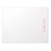 パーソナ企業のライズミニマル：ピンクと白 ノートパッド (正面)