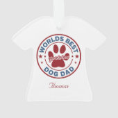 パーソナ最高のライズドッグパパヨークシャー オーナメント (裏面)