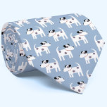 パーソンジャックラッセルテリアードッグパターンブルー ネクタイ<br><div class="desc">青い背景の小さなジャック・ラッセル・テリア犬のパターン。犬のパパにお気に入りの最適。オリジナルアートby Nic Squirrell.</div>