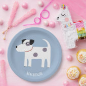 パーソンジャック・ラッセル・テリアパーソナライズされたドッグ ペーパープレート (パーティー)