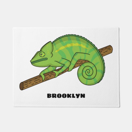 パーソンズカメレオンイラストレーション ドアマット (正面)