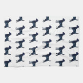 パーソンラッセルテリアブラックウォーター色 キッチンタオル (横)