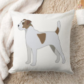 パーソンラッセルテリアードッグブリードイラストレーション クッション (ブランケット)