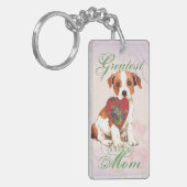 パーソンラッセルテリアーハートママ キーホルダー (正面左)