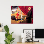 パーソン・ウィームの寓話、グラント素晴らし・ウッド作 ポスター (ホームオフィス)