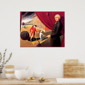 パーソン・ウィームの寓話、グラント素晴らし・ウッド作 ポスター (キッチン)