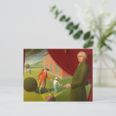 パーソン・ウェemsの寓話byグラント・ウッド シーズンポストカード (スタンド正面)