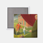 パーソン・ウェems'ファブル, 1939 by Grant Wood マグネット (正面/裏面)