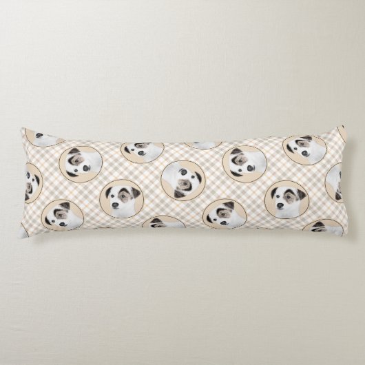 パーソン・ジャック・ラッセル絵を描・テリアの愛犬アート ボディピロー (正面)