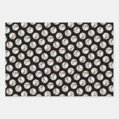 パーソン・ジャック・ラッセル絵を描・テリアの愛犬アート ラッピングペーパーシート (正面3)