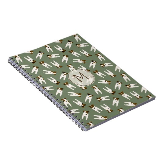 パーソン/ジャック・ラッセル・テリアのセージまたは任意の色 ノートブック (右側)