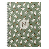 パーソン/ジャック・ラッセル・テリアのセージまたは任意の色 ノートブック (正面)