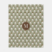 パーソン・ジャック・ラッセル・テリアのセージまたは任意の色 フリースブランケット (正面)