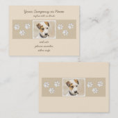 パーソン·ジャック·ラッセル·テ絵画リアーズ-ドッグ·アート 名刺 (正面/裏面)