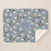 パーソン・ジャック・ラッセルwテニスボールパターン シェルパブランケット (正面(横))