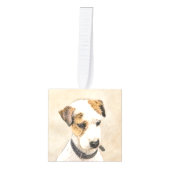 パーソン・ジャック・ラッセ絵画ル・テリアーズ・ドッグ・アート キューブオーナメント (正面)