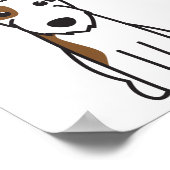 パーソン・ラッセル・テリア犬の漫画 ポスター (角)