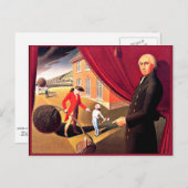 パーソンWeem's Fable素晴らし, art by Grant Wood ポストカード (正面/裏面)