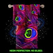 パーソ鮮やかナライズピーコックパープルフェザー バスタオルセット