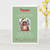 パーゾナブルかわいい緑の汚れクリスマス カード (黄色い花)