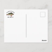 パーチおもしろい魚釣り引用文はがき ポストカード (裏面)