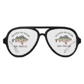 パーチおもしろい魚釣り引用文 アビエーターサングラス (正面)