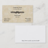 パーチエレガントメントの渦巻き名刺テンプレート 名刺 (正面/裏面)