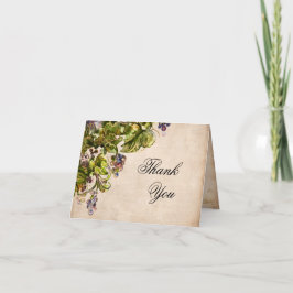 パーチエレガントメント水の色のブドウ畑 サンキューカード