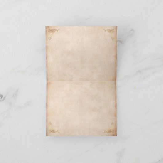 パーチエレガントメント水の色のブドウ畑 サンキューカード (内部)