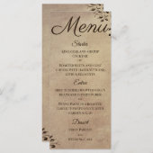 パーチエレガントメント素朴紙スクロールデザイン メニュー (正面/裏面)