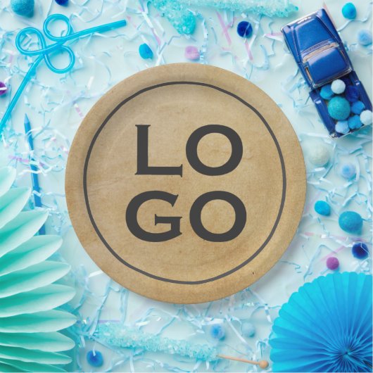 パーチカスタムメントにロゴを素朴付ける ペーパープレート (パーティー)