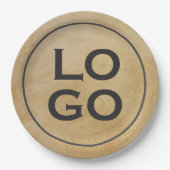 パーチカスタムメントにロゴを素朴付ける ペーパープレート (正面)