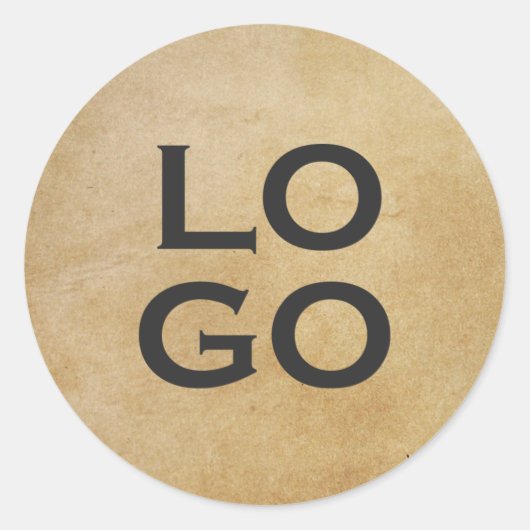 パーチカスタムメントにロゴを素朴付ける ラウンドシール (正面)