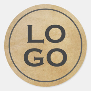 パーチカスタムメントにロゴを素朴付ける ラウンドシール