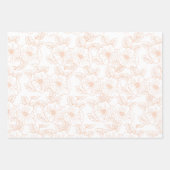 パーチファズ ミニマル トレンド カラー 花模様 ラッピングペーパーシート (正面3)