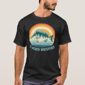 パーチフィッシングカスタムテキストレトロな日の出日の入り Tシャツ (正面)