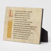 パーチメントでのシェイクスピアSonnet 116 (CXVI) フォトプラーク (側面)