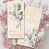 パーチメントとフローラ4"x9"アニバーサリーカード