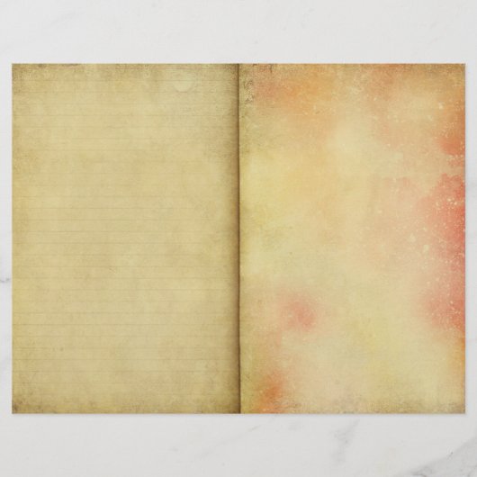 パーチメントと水の色のジャーナル・ページ (正面)