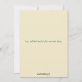 パーチメントに咲く編集可能なローズ 招待状 (裏面)