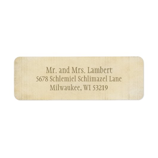 パーチメントのカスタマイズ ラベル (正面)