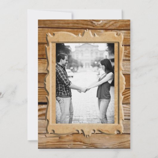 パーチメントウッ素朴ドカントリーウエディング招待状 招待状 (裏面)