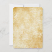 パーチメントオレンジ ブラウンの葉 ヴィンテージ秋の結婚式 招待状 (裏面)