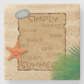 パーチメントオンサンド – 大理石コースター ストーンコースター (正面)