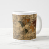 パーチメントグランジジャンボスープマグの世界地図 ジャンボコーヒーマグカップ (正面右)