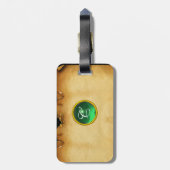 パーチメントジェムグリーン ラゲッジタグ (裏面縦)