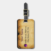 パーチメントジェムパープル ラゲッジタグ (正面縦)