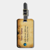 パーチメントジェムブルー ラゲッジタグ (正面縦)