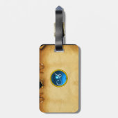 パーチメントジェムブルー ラゲッジタグ (裏面縦)