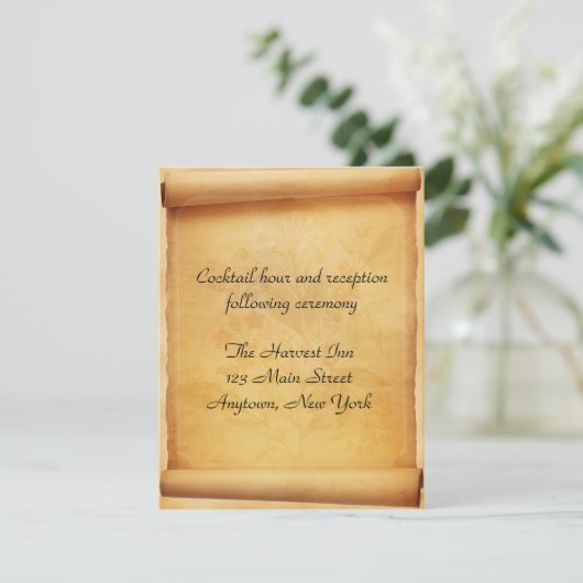 パーチメントスクロール受付カード エンクロージャーカード (スタンド正面)